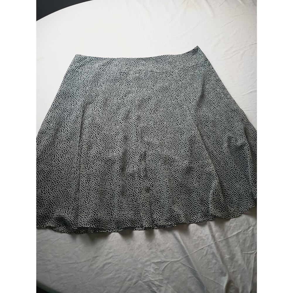 Vintage Liz & Co Women Midi Poka dot Skirt Office Business Witchy Goth Grudge 18